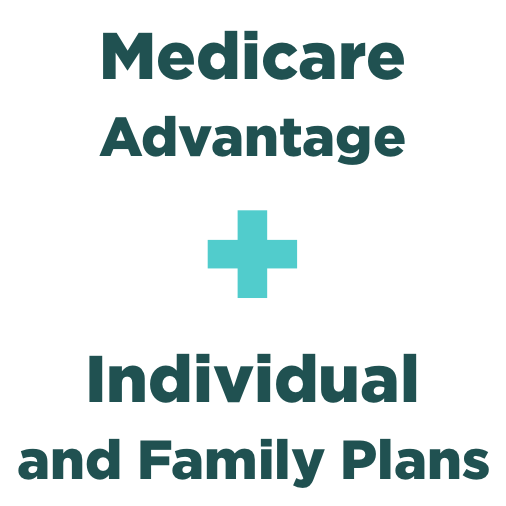 Medicare Advantage and Individual and Family plans infographic